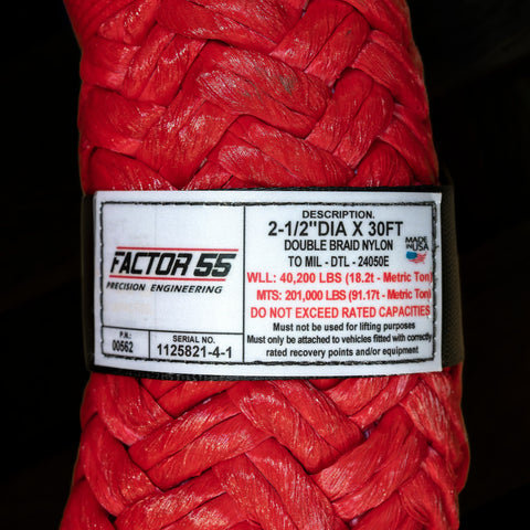 EXTREME DUTY KINETIC ENERGY ROPE 2-1/2IN DIA X 30FT