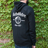 ZIP HOODIE ADULT MEDIUM BLACK VINTAGE