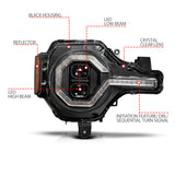 ANZO USA - LED Projector Headlight  - 111639X-R