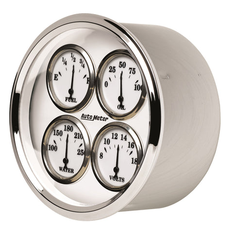 5" QUAD GAUGE 100 PSI/100-250 °F/8-18V/0-90 O OLD-TYME WHITE II