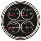 5" QUAD GAUGE 100 PSI/100-250 °F/8-18V/0-90 O DESIGNER BLACK II