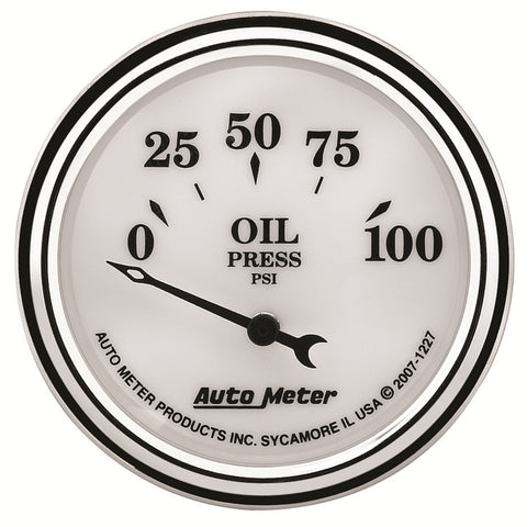 2-1/16" OIL PRESSURE 0-100 PSI OLD-TYME WHITE II