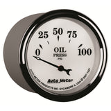 2-1/16" OIL PRESSURE 0-100 PSI OLD-TYME WHITE II