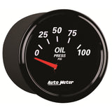 2-1/16" OIL PRESSURE 0-100 PSI DESIGNER BLACK II