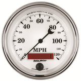 3-3/8" SPEEDOMETER 0-120 MPH OLD-TYME WHITE II