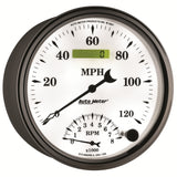 5" TACHOMETER/SPEEDOMETER COMBO 8K RPM/120 MPH OLD-TYME WHITE II