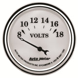 2-1/16" VOLTMETER 8-18V OLD-TYME WHITE II