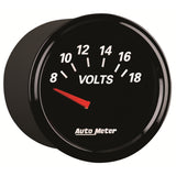 2-1/16" VOLTMETER 8-18V DESIGNER BLACK II