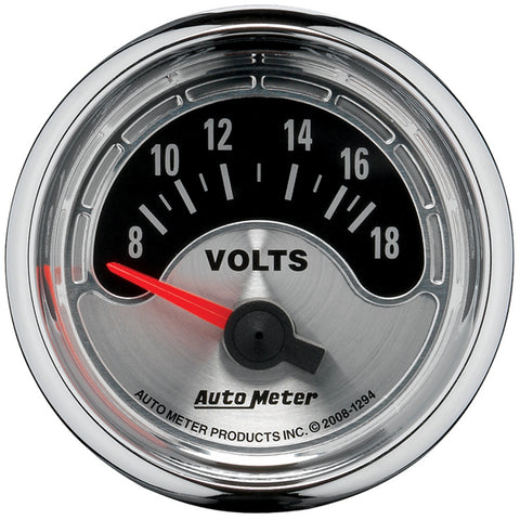 2-1/16" VOLTMETER 8-18V AMERICAN MUSCLE
