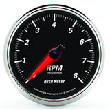 3-3/8" IN-DASH TACHOMETER 0-8000 RPM DESIGNER BLACK II