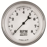 3-3/8" IN-DASH TACHOMETER 0-8000 RPM OLD-TYME WHITE II