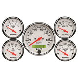 5 PC. GAUGE KIT 3-1/8" & 2-1/16" ELEC. KM/H SPEEDO. ARCTIC WHITE