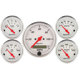 5 PC. GAUGE KIT 3-1/8" & 2-1/16" ELEC. SPEEDOMETER ARCTIC WHITE