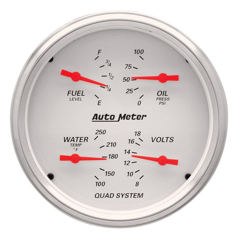5" QUAD GAUGE 100 PSI/100-250 °F/8-18V/240-33 O ARCTIC WHITE