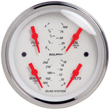 3-3/8" QUAD GAUGE 100 PSI/100-250 °F/8-18V/240-33 O ARCTIC WHITE