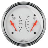 3-3/8" DUAL GAUGE 100 PSI/240-33 O ARCTIC WHITE