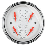 3-3/8" QUAD GAUGE 100 PSI/100-250 °F/8-18V/0-90 O ARCTIC WHITE