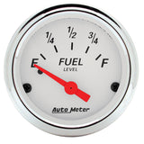 2-1/16" FUEL LEVEL 0-90 O GM ARCTIC WHITE