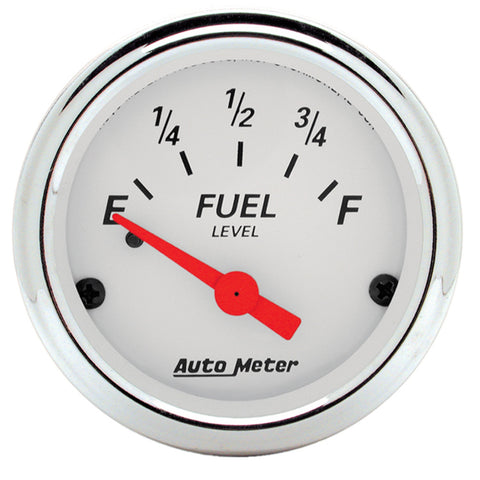 2-1/16" FUEL LEVEL 0-90 O GM ARCTIC WHITE