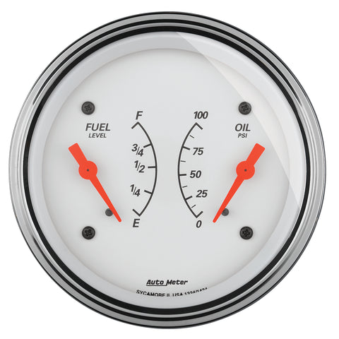 3-3/8" DUAL GAUGE 100 PSI/240-33 O ARCTIC WHITE
