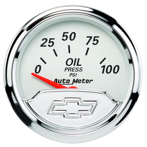 2-1/16 In. OIL PRESSURE 0-100 PSI CHEVY VINTAGE