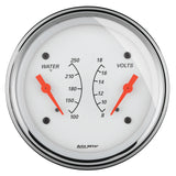 3-3/8" DUAL GAUGE 100-250 °F/8-18V ARCTIC WHITE