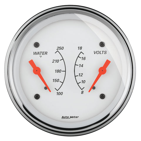3-3/8" DUAL GAUGE 100-250 °F/8-18V ARCTIC WHITE