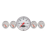 5 PC. GAUGE KIT 3-3/8" & 2-1/16" ELEC. SPEEDOMETER ARCTIC WHITE