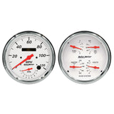 2 PC. GAUGE KIT 5" QUAD & TACH/SPEEDO 240-33 O ARCTIC WHITE