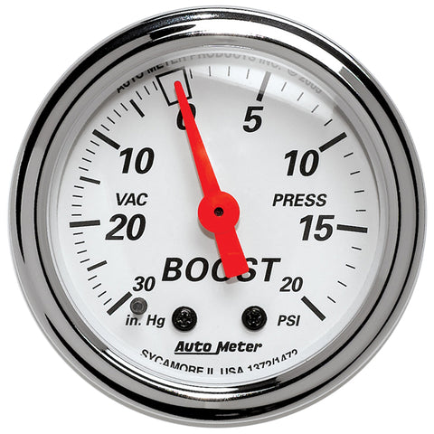 2-1/16" BOOST/VACUUM 30 IN. HG/ 20 PSI ARCTIC WHITE