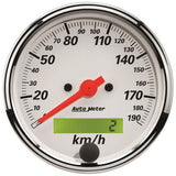 3-1/8" SPEEDOMETER 0-190 KPH ARCTIC WHITE