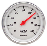 3-3/8" IN-DASH TACHOMETER 0-8000 RPM ARCTIC WHITE