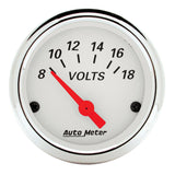 2-1/16" VOLTMETER 8-18V ARCTIC WHITE