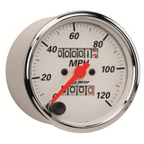 3-1/8" SPEEDOMETER 0-120 MPH ARCTIC WHITE