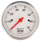 3-1/8" IN-DASH TACHOMETER 0-7000 RPM ARCTIC WHITE