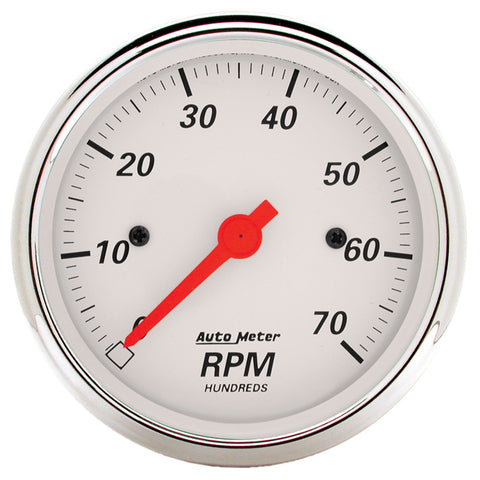 3-1/8" IN-DASH TACHOMETER 0-7000 RPM ARCTIC WHITE