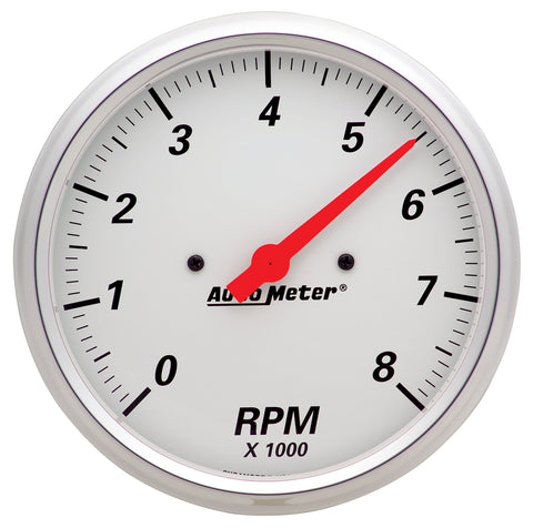 5" IN-DASH TACHOMETER 0-8000 RPM ARCTIC WHITE