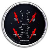 3-3/8" QUAD GAUGE 100 PSI/100-250 °F/8-18V/240-33 O DESIGNER BLACK