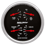 5" QUAD GAUGE 100 PSI/100-250 °F/8-18V/0-90 O DESIGNER BLACK