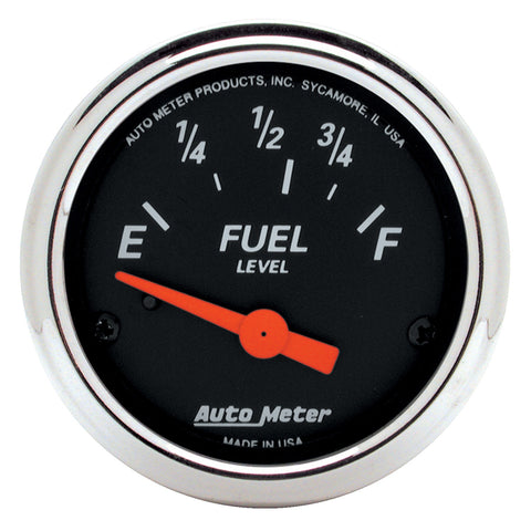 2-1/16" FUEL LEVEL 73-10 O DESIGNER BLACK
