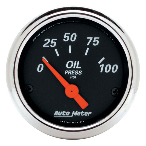 2-1/16" OIL PRESSURE 0-100 PSI DESIGNER BLACK