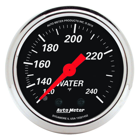 2-1/16" WATER TEMPERATURE 120-240 °F DESIGNER BLACK