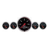 5 PC. GAUGE KIT 3-3/8" & 2-1/16" ELEC. SPEEDOMETER DESIGNER BLACK
