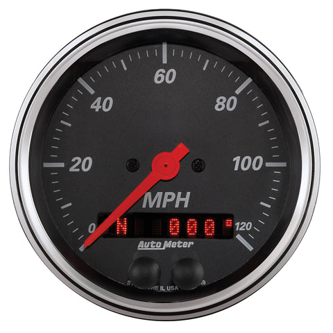3-3/8" GPS SPEEDOMETER 0-120 MPH DESIGNER BLACK