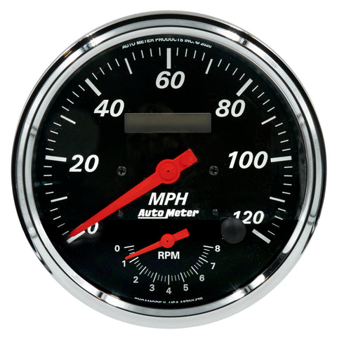 5" TACHOMETER/SPEEDOMETER COMBO 8K RPM/120 MPH DESIGNER BLACK