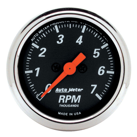 2-1/16" IN-DASH TACHOMETER 0-7000 RPM DESIGNER BLACK