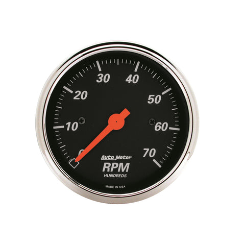3-1/8" IN-DASH TACHOMETER 0-7000 RPM DESIGNER BLACK