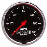 3-3/8" SPEEDOMETER 0-120 MPH DESIGNER BLACK