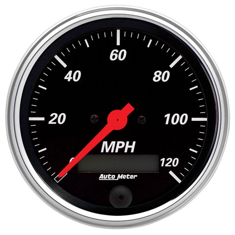 3-3/8" SPEEDOMETER 0-120 MPH DESIGNER BLACK