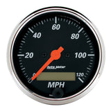 3-1/8" SPEEDOMETER 0-120 MPH DESIGNER BLACK